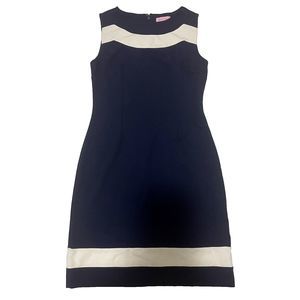 Lilly Pulitzer Dress Women’s XS‎ Navy Blue White Allaire A-Line Sleeveless